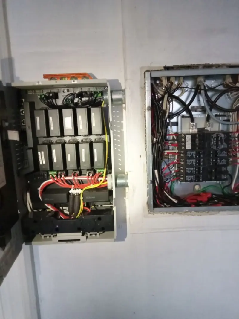 Electrical panel upgrade completed for Security Camera Wiring in Douglasville